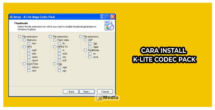 Cara Install K-Lite Codec Pack