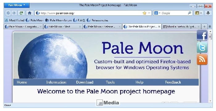 Fitur Browser Pale Moon