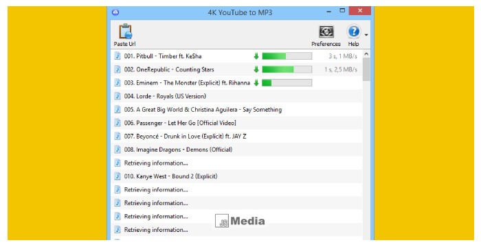Fungsi 4K Youtube to MP3