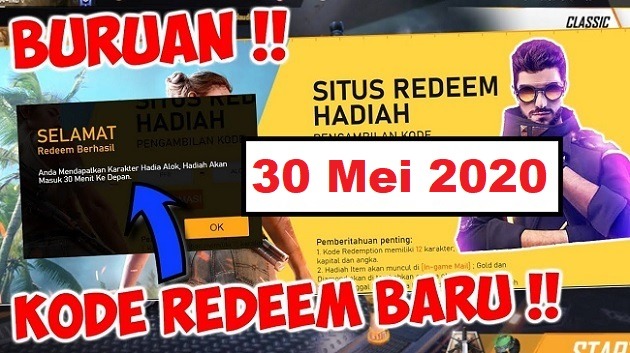Kode Redeem Ff 30 Mei 2020 Free Diamond Dan Update Ob22