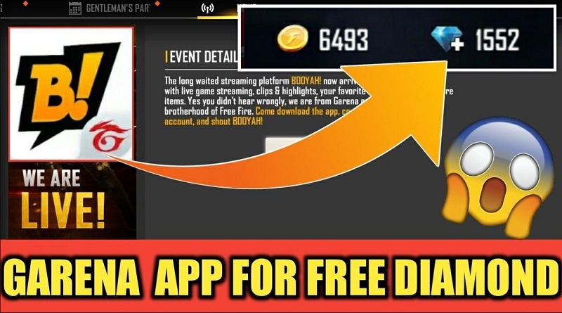 Dapatkan 1000 Diamond FF Gratis Dari Booyah Live App