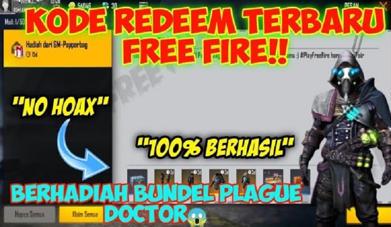 Kode Redeem Ff Bundle Plague Doctor Dan Celana Zombie Terbaru