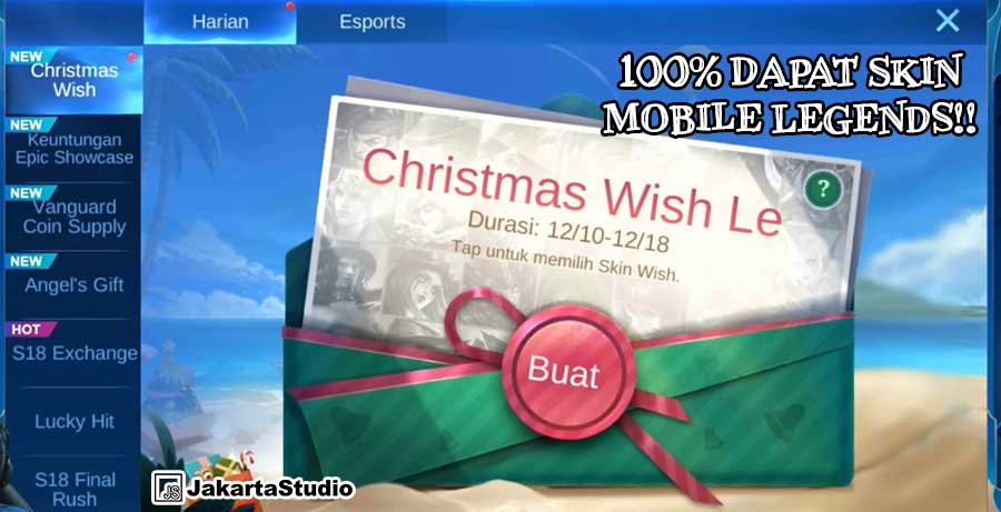 Cara Mendapatkan Skin Mobile Legends Event Christmas Wish