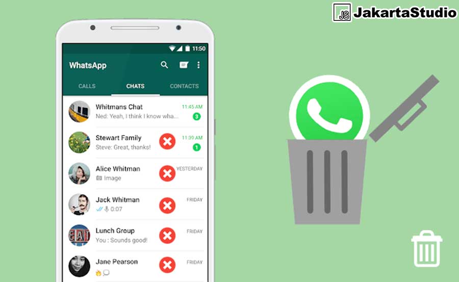 Cara menghapus Chat Whatsapp