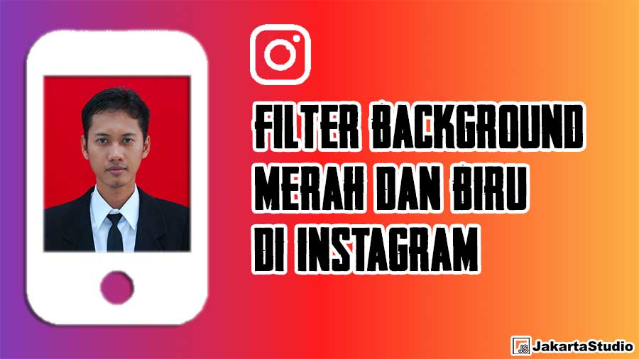 Ganti background merah online