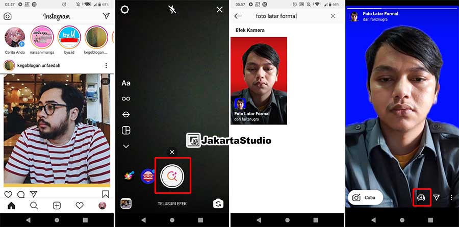 Filter Background Merah Dan Biru Instagram Bisa Buat Pasfoto Formal