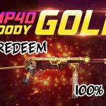 Kode Redeem Skin FF MP40 Bloody Gold Gratis