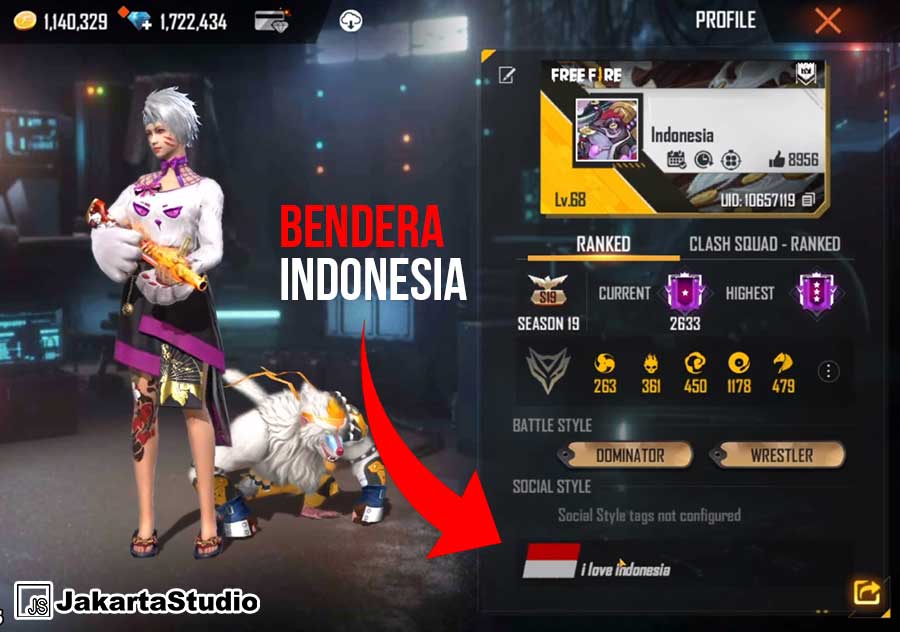 Cara Membuat Bendera Indonesia Profil Akun FF