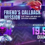Event Friend Callback 19.999 Diamond Gratis