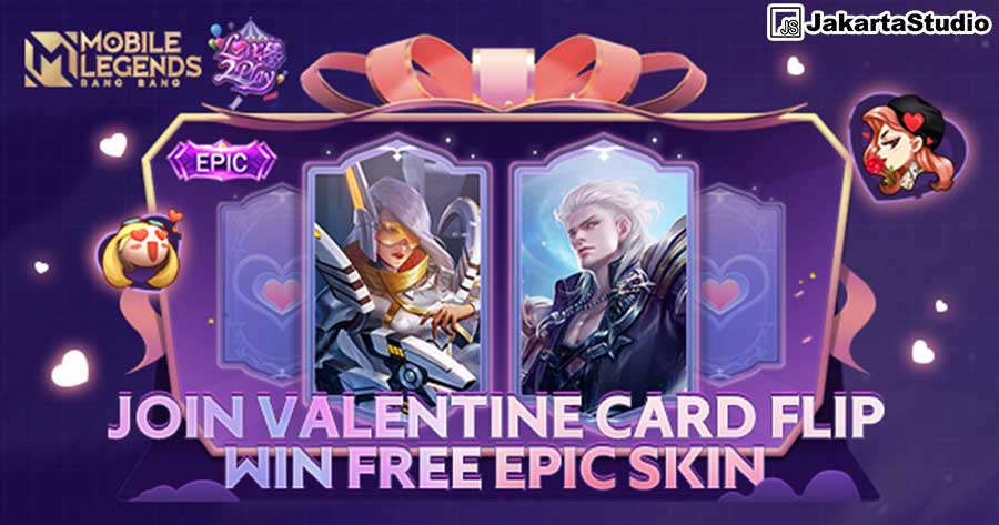 Skin Epic Gratis Valentine Event Card Flip MLBB
