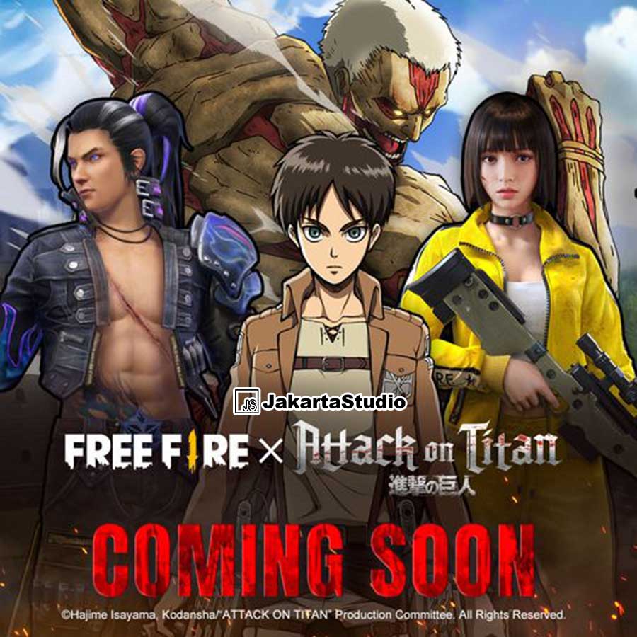 Tanggal Rilis Kolaborasi Free Fire x Attack on Titan