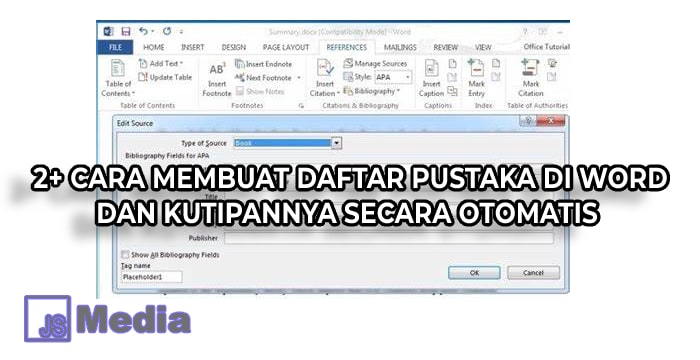 4+ Cara Membuat Daftar Pustaka di Word dan Kutipannya Secara Otomatis