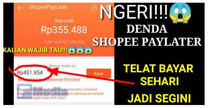Awas Kena Denda Shopee PayLater Perbulan Jika Telat Bayar!