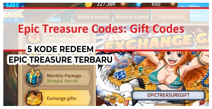 5 Kode Redeem Epic Treasure Terbaru, Segera Ambil Event Terbatas!