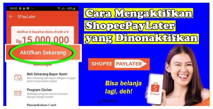 Cara Mengaktifkan Shopee PayLater yang Dinonaktifkan