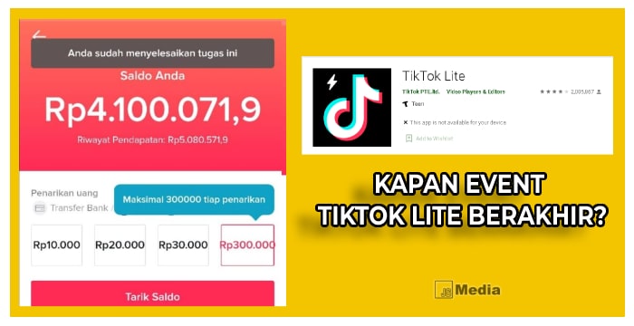 Kapan Event TikTok Lite Berakhir?