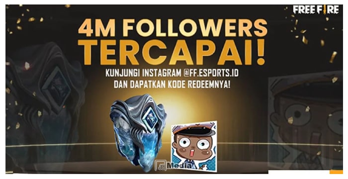 Kode Redeem 4M Followers Terbaru 2021, FFESPORTSF2A Works 100%