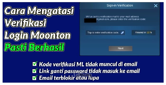 Cara Mengatasi Verifikasi Login Moonton, 100% Pasti Berhasil