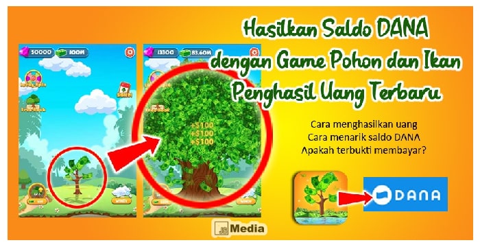 Dapat Saldo DANA Gratis dengan Game Pohon dan Ikan Penghasil Uang Terbaru