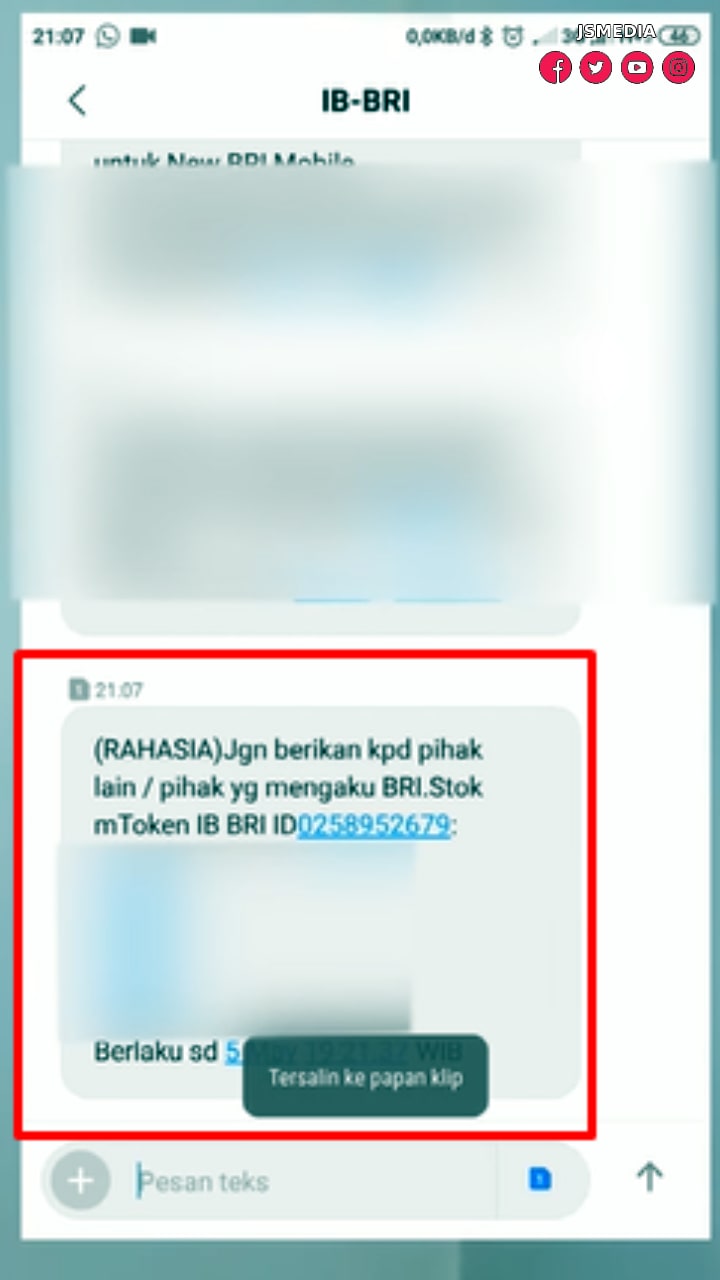 MTOken dikirimkan ke nomor kalian