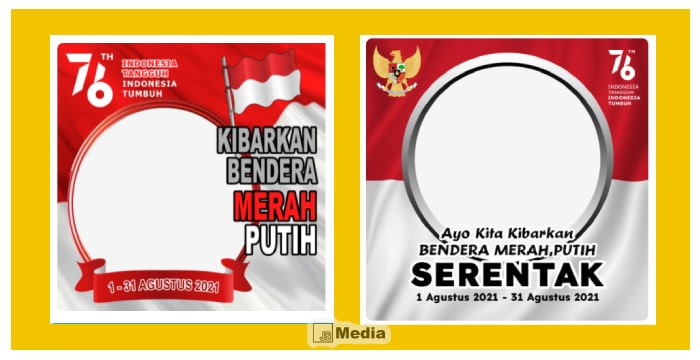 Twibbon Kibarkan Bendera Merah Putih