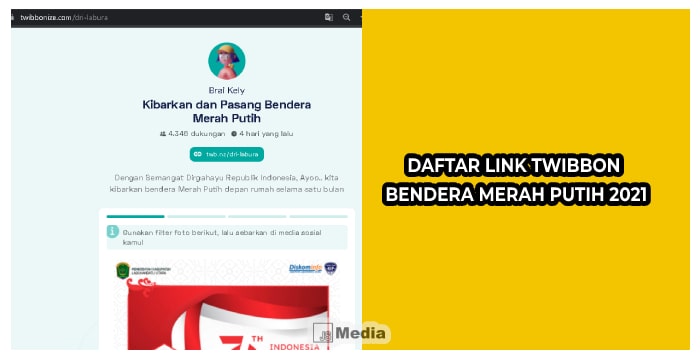 Daftar Link Twibbon Bendera Merah Putih 2021