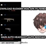 Download Ruok999 MOD Apk FF Terbaru, Main Auto Headshot+Auto Booyah!