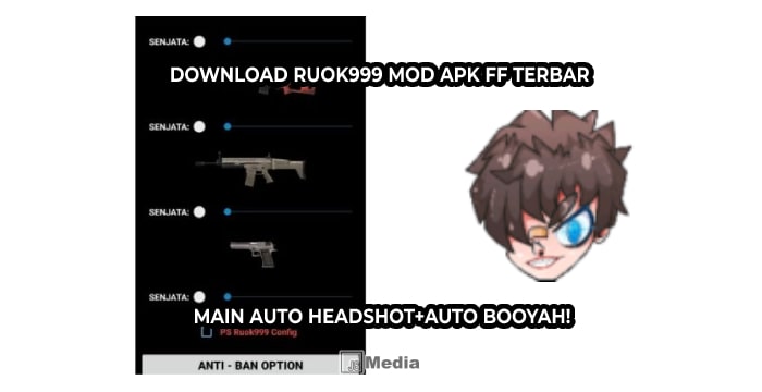 Download Ruok999 MOD Apk FF Terbaru, Main Auto Headshot+Auto Booyah!