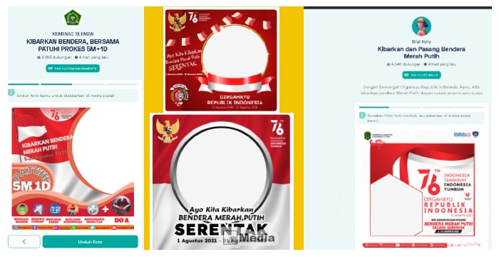 Twibbon Kibarkan Bendera Merah Putih 2021, Download Gratis Disini