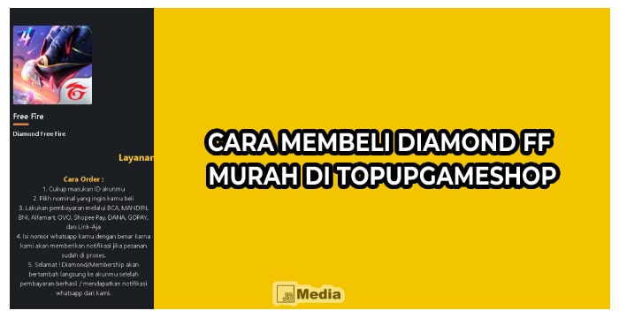 Cara Membeli Diamond FF Murah di TopUpGameShop