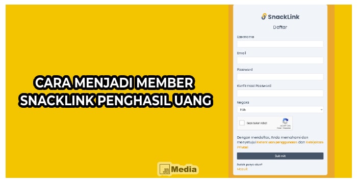 Cara Menjadi Member Snacklink Penghasil Uang