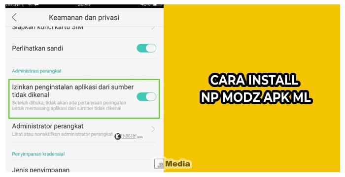 Cara Install NP Modz Apk ML