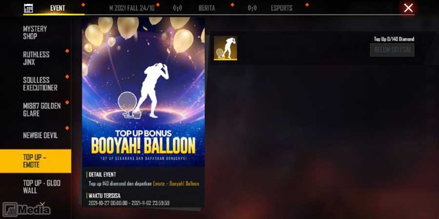 Bonus Top Up Emote Booyah! Balloon