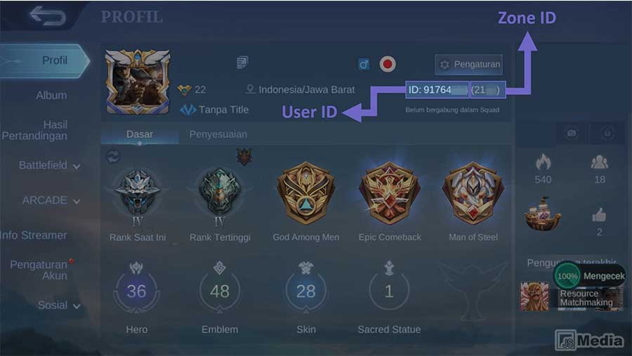 Cara Cek Zona ID Mobile Legends