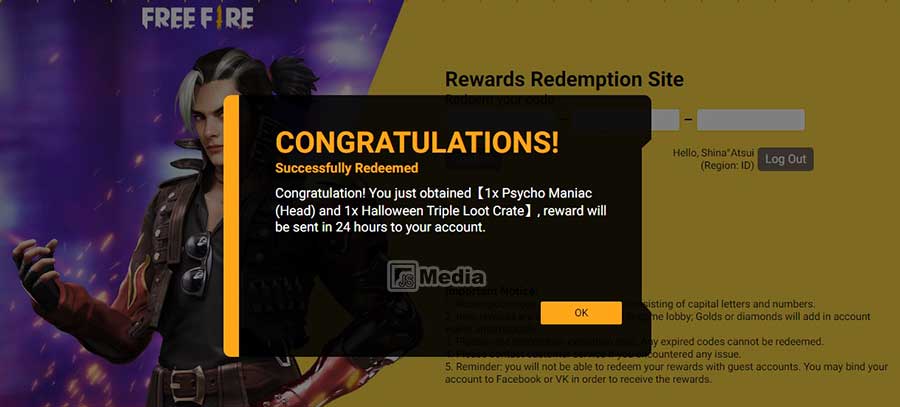 Kode Redeem Free Fire Max Terbaru