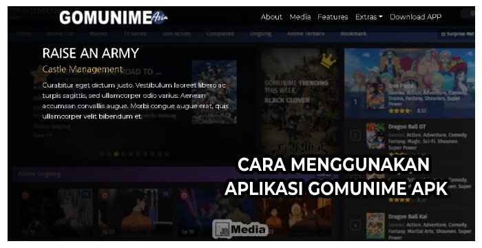 Cara Menggunakan Aplikasi Gomunime Apk