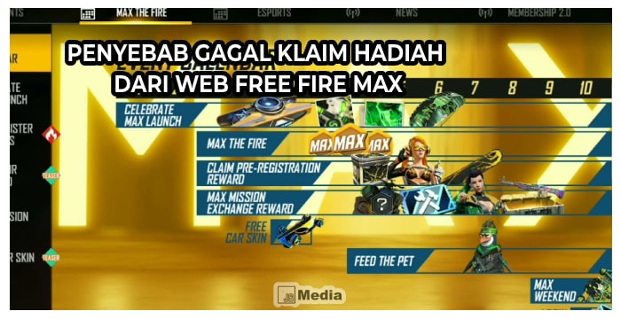 Penyebab Gagal Klaim Hadiah dari Web Free Fire Max