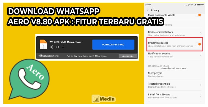 Download WhatsApp Aero v8.80 Apk