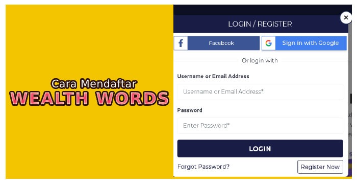 Cara Mendaftar Wealth Words
