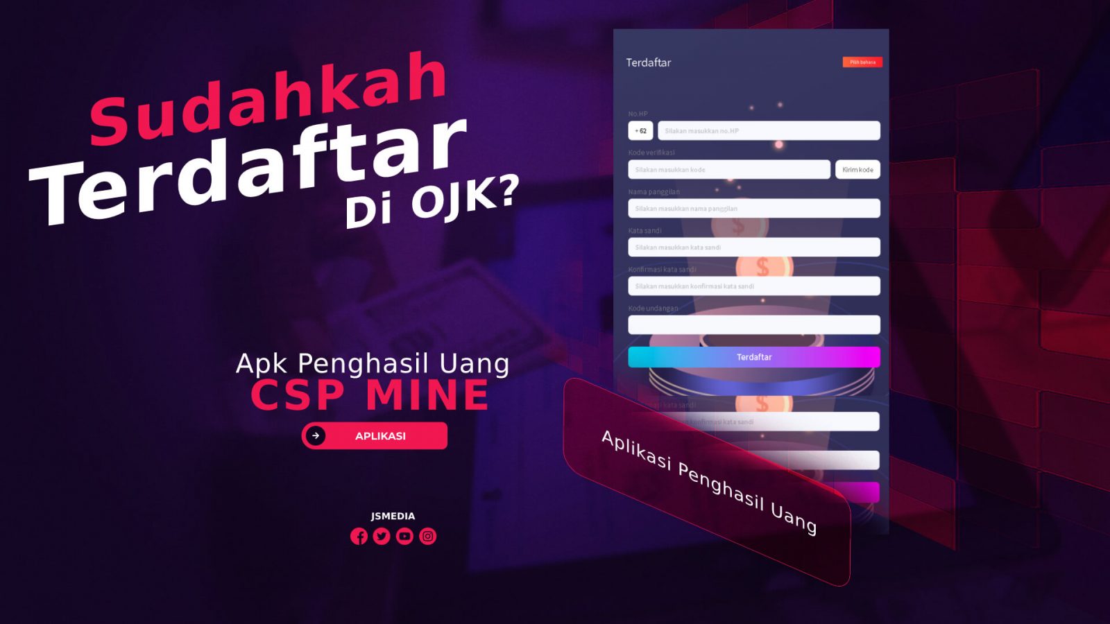 CSP Mine Aplikasi Penghasil Uang, Sudahkah Terdaftar Di OJK?