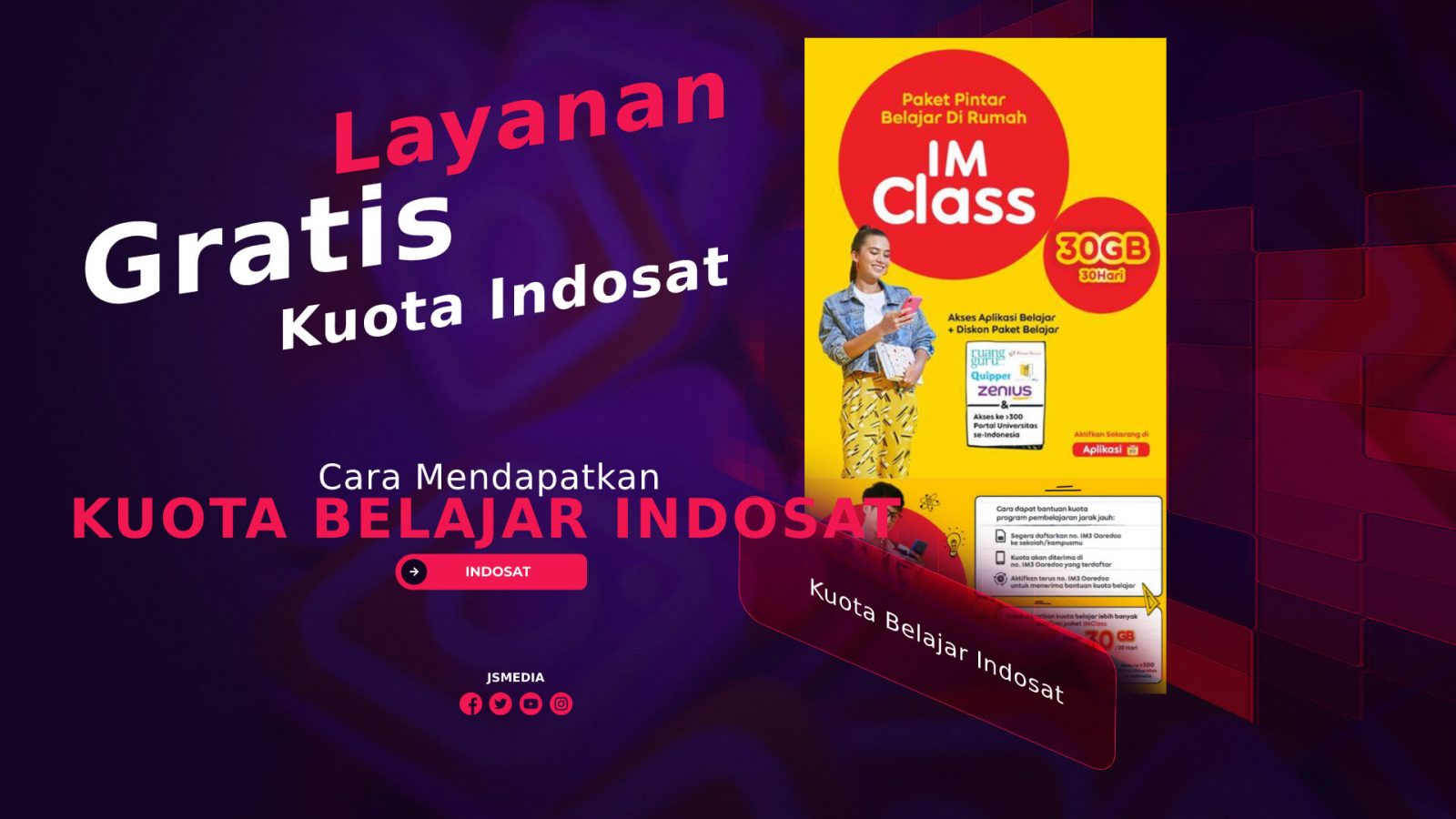 Cara Mendapatkan Layanan Gratis Kuota Belajar Indosat