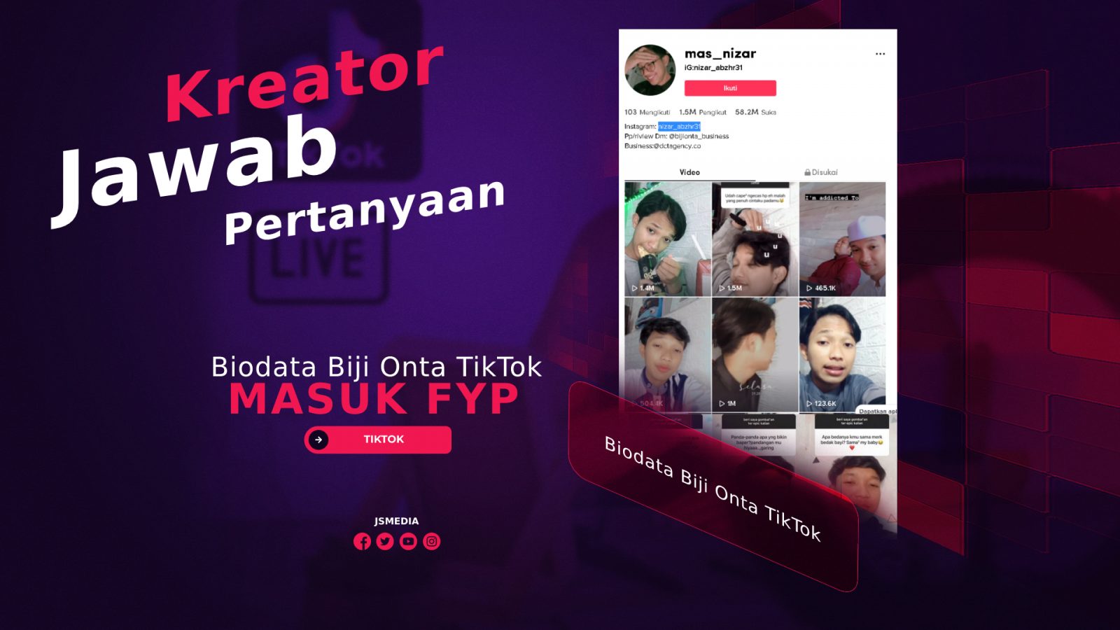 Biodata Biji Onta TikTok, Kreator Jawab Pertanyaan Masuk FYP