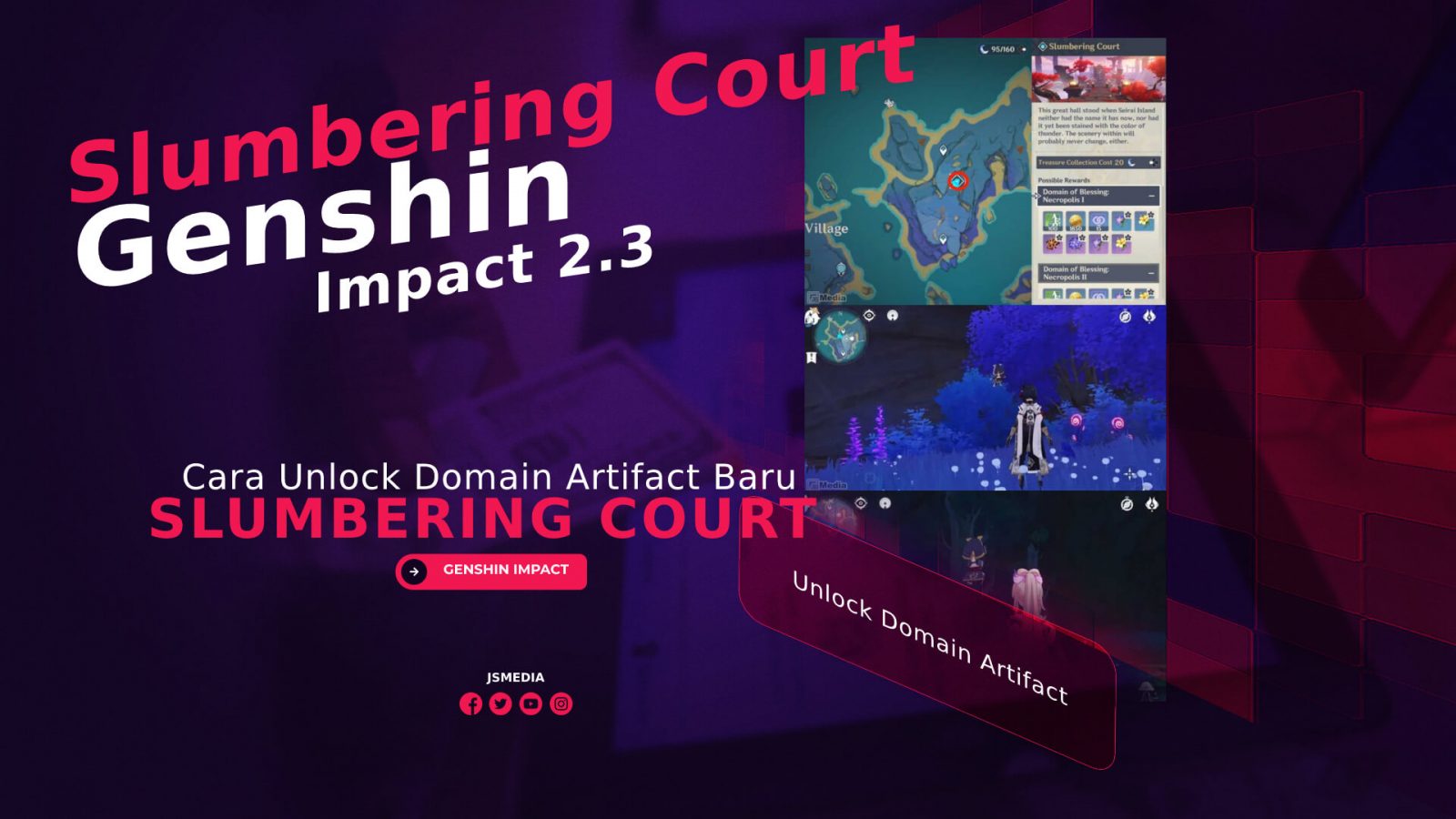 Cara Unlock Domain Artifact Baru Slumbering Court Genshin Impact 2.3