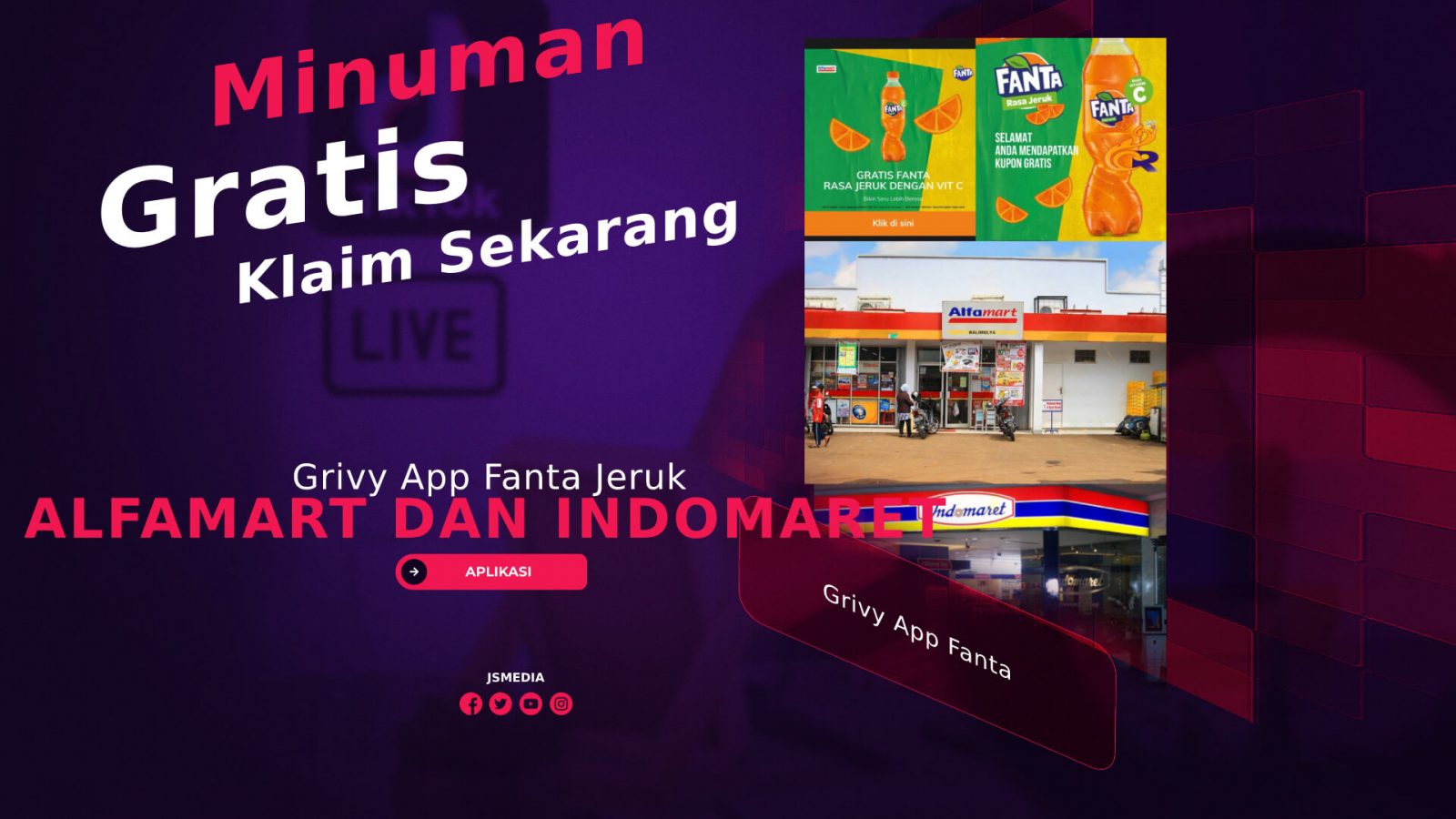 Grivy App Fanta Jeruk Alfamart dan Indomaret, Minuman Gratis