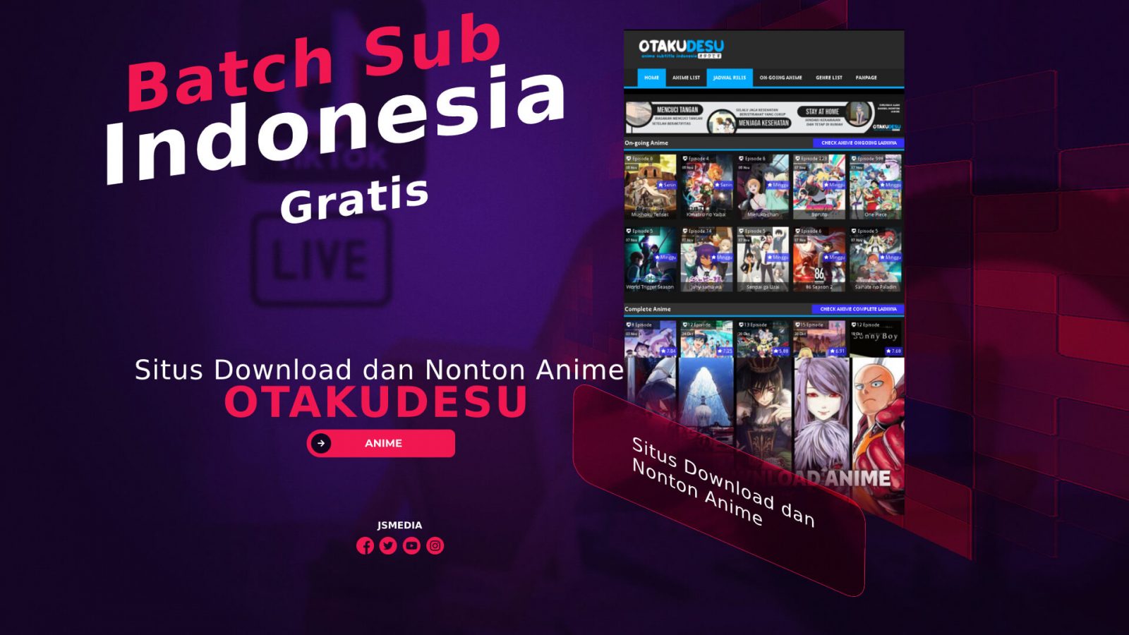 Otakudesu: Situs Download dan Nonton Anime Batch Sub Indonesia Gratis