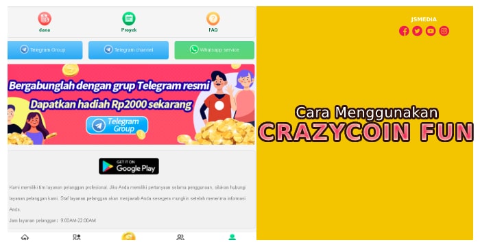 Cara Menggunakan CrazyCoin Fun Apk