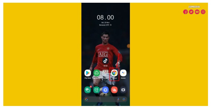 Buka aplikasi Google Chrome