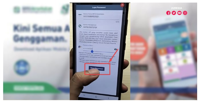 Klik menu "Reset Pasword"