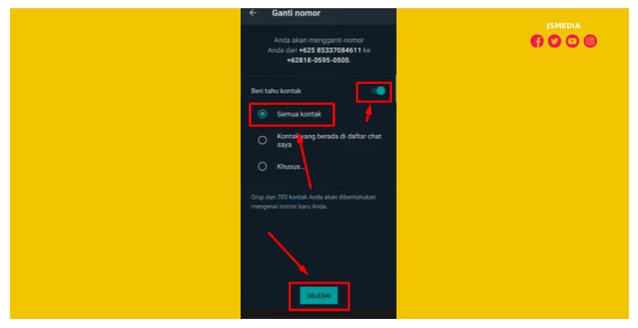 Pilih siapa saja yang akan mendapatkan pemberitahuan
