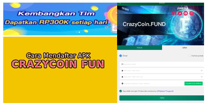 Cara Mendaftar CrazyCoin Fun Apk